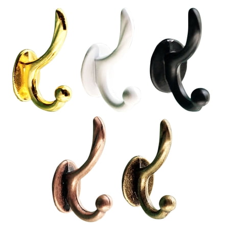 ETEREAUTY 5 Pcs Wall Mounted Clothes Hooks Adhesive Mini Miniature Hangers House