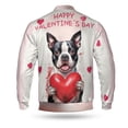 thumbnail image 2 of Happy Valentine's Day Boston Terrier Brings Love Heart All Over Print 3D Baseball Jacket Gentleman Dog Lover Gifts Bomber Jacket Softball - 02028, 2 of 6