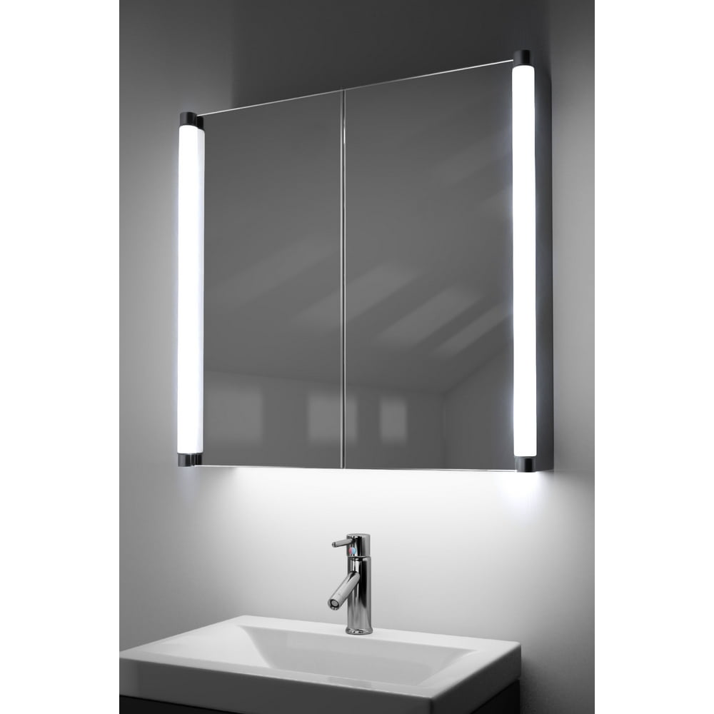 Bluetooth Bathroom Mirror With Under Lighting, Demister, Shaver