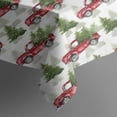 thumbnail image 5 of White Christmas Red Truck and Tree Pattern Square Tablecloth,Waterproof Square Table Cover,Wipeable Spillproof Washable Table Cover for Home Kitchen Party Decor 52"x52"(132x132cm), 5 of 6