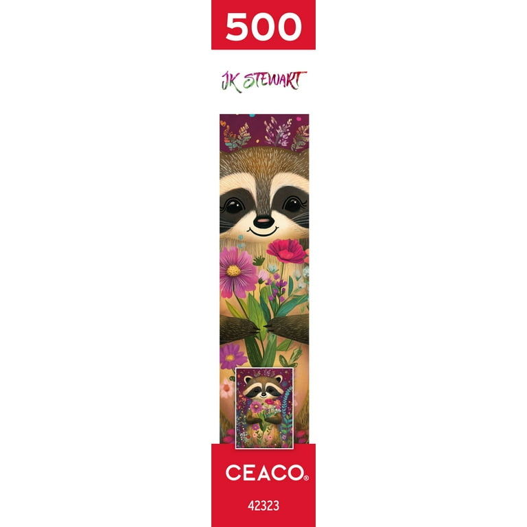 Ceaco JK Stewart Durwaigh Raccoon Cutie 500-Piece Interlocking