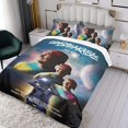 thumbnail image 3 of Inenarrable Conjunto de sábanas temático, trío de piezas, cómodo y amigable con la piel, diseño único, regalo de decoración para el hogar para familiares, amigos y fans, 90 cm * 190 cm, 3 of 6