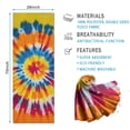 thumbnail image 2 of Colorful Rainbow Tie Dye Spiral Pattern Hot Yoga Mat Towel Non Slip for Hot Yoga - Quick-Drying Yoga Mat Cover with 4 Corner Pockets with Travel Bag - Hot Yoga Towel Non Slip 74"x26", 2 of 6