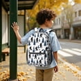 thumbnail image 6 of Bigfoot and Tree White Pattern 17" School Backpacks for Teens,Waterproof Oxford Fabric,S-Shape Padded Straps for School,Travel,Hiking,Camping, 6 of 6