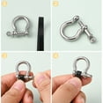 thumbnail image 4 of 10 pc Non-Tarnish 304 Stainless Steel D-Ring Anchor Shackle Clasps Stainless Steel color 25x23x7.5mm 304 Stainless Steel, 4 of 5
