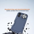 thumbnail image 4 of Allytechgroup iPhone 16 Plus Case with Sliding Camera Lens Protector, Shockproof Full Body Protective Anti-Slip Card Holder Wallet Phone Case for Apple iPhone 16 Plus, Blue, 4 of 6