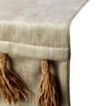 thumbnail image 2 of The HomeCentric Decorative Table Runner 14'' x 36'' Suede with Foil & Tassels - Kayla, Gold, Solid Color Pattern, 2 of 4