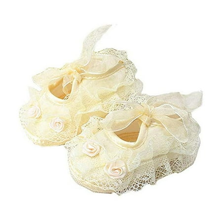 

Jxzom 0-12M Cute Infant Newborn Baby Girl Boys Princess Non-Slip Lace Flower Shoes Baby Shoes