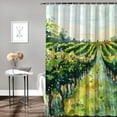 thumbnail image 2 of Awypu Rural Scene Vineyard Road Shower Curtain for Bathroom Waterproof Multiple Sizes White, 2 of 7