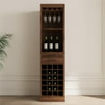 thumbnail image 5 of 24 Wine Bar Cabinet,Farmhouse Wine Bar Cabinet Buffet Cabinet & Sideboard Cupboard for Living,Dining Room,Walnut Brown, 5 of 7