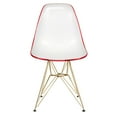 thumbnail image 5 of LeisureMod Dining Chair in Acrylic with Gold Chrome Eiffel Base and Curved Back Design Lightweight Easy Assembly for Modern Home, Kitchen, Cafes Cresco Collection in White Red Set of 4, 5 of 10