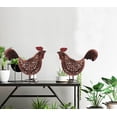 thumbnail image 3 of Linternas solares de pollo de hierro Luces solares huecas retro con mango, 3 of 5