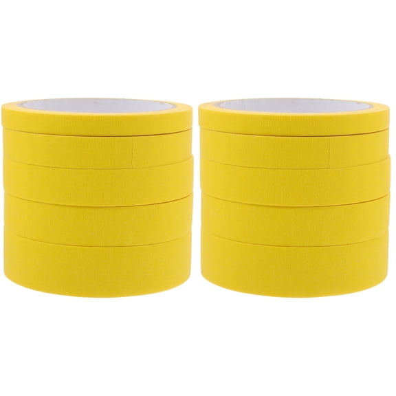 10 Rolls Masking Tape The Painters Easy-tear Self-adhesive Tapes Paper for Painting Car