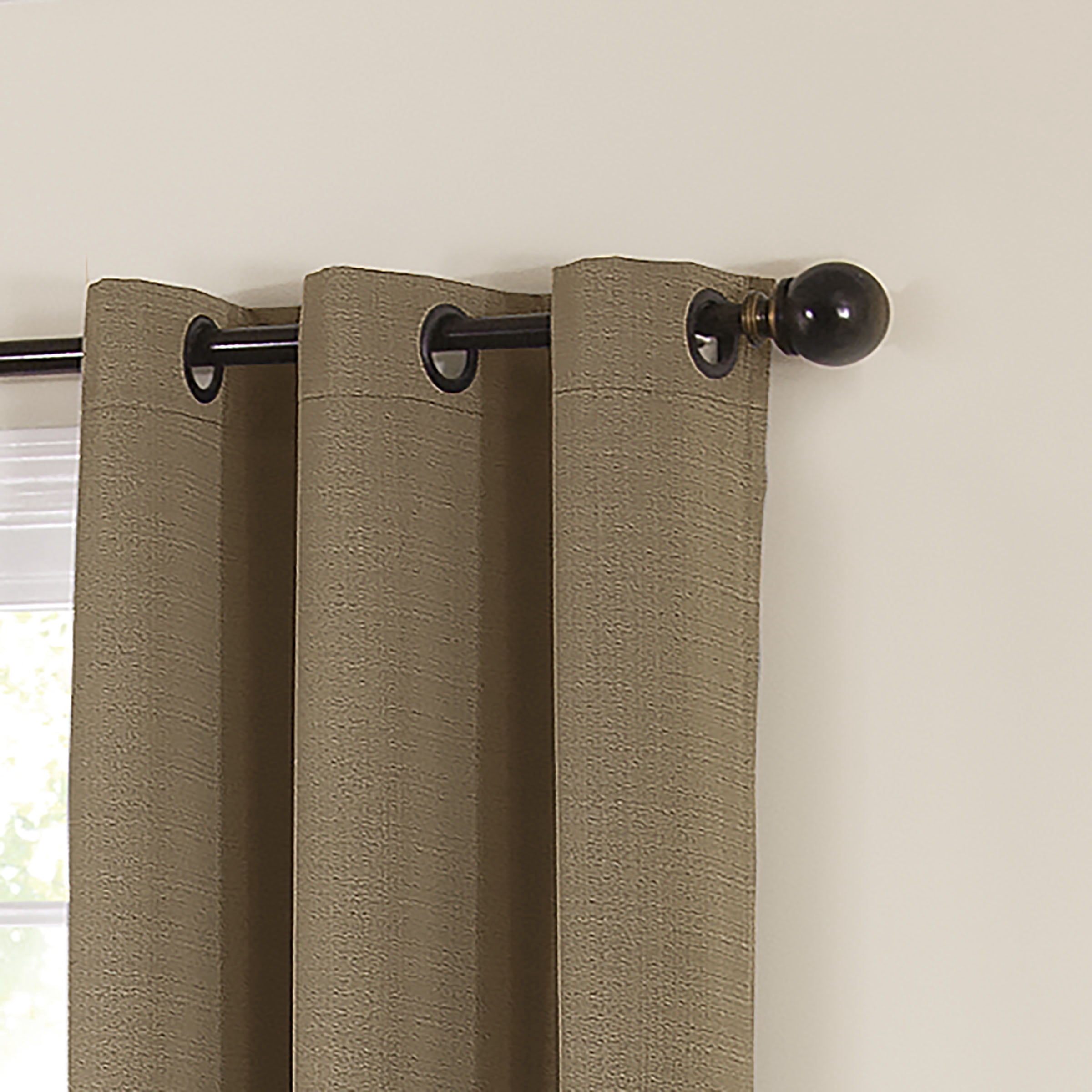 Eclipse Derby Fashion Blackout Window Curtain 40" x 84", Brown