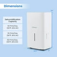 thumbnail image 3 of Costway 150 Pints Dehumidifier with Pump with 24H Timer LED Display Large Water Tank 7000 Sq. ft Coverage Area, 3 of 9