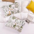 thumbnail image 3 of 100% Cotton Pillowcases King Size, Floral Print Pattern Pillow Cover 2 Pack, Super Soft Envelope Closure Standard Pillow Case Set (20"x36"), 3 of 5
