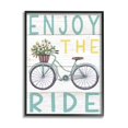 thumbnail image 4 of Enjoy the Ride Phrase Flower Basket Bicycle 11 in x 14 in Framed Painting Art Print, by Stupell Home Décor, 4 of 4