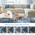 thumbnail image 6 of Memoryfield 10' x 13' Washable Area Rug, Modern Floral Non Slip Rugs, Soft Foldable Accent Rugs Carpet for Indoor Living Room Bedroom, Blue & Gray, 6 of 7