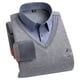 thumbnail image 3 of Suéter de lana de invierno para hombre, de dos piezas, grueso, sin costuras, con cuello de camisa, jersey de lana, cálido, de punto, 3 of 5