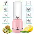 thumbnail image 2 of (Pink), Portable Personal Size Blender, USB Rechargeable Mini Juicer Blender for Smoothies and Shakes with 2 Juice Cup Portable on the go Travel Sports Kitchen, 2 of 4