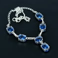 thumbnail image 5 of Tanzanite Quartz Oval Gemstone 925 Sterling Silver Solitaire Necklace 18" VJ 290, 5 of 5