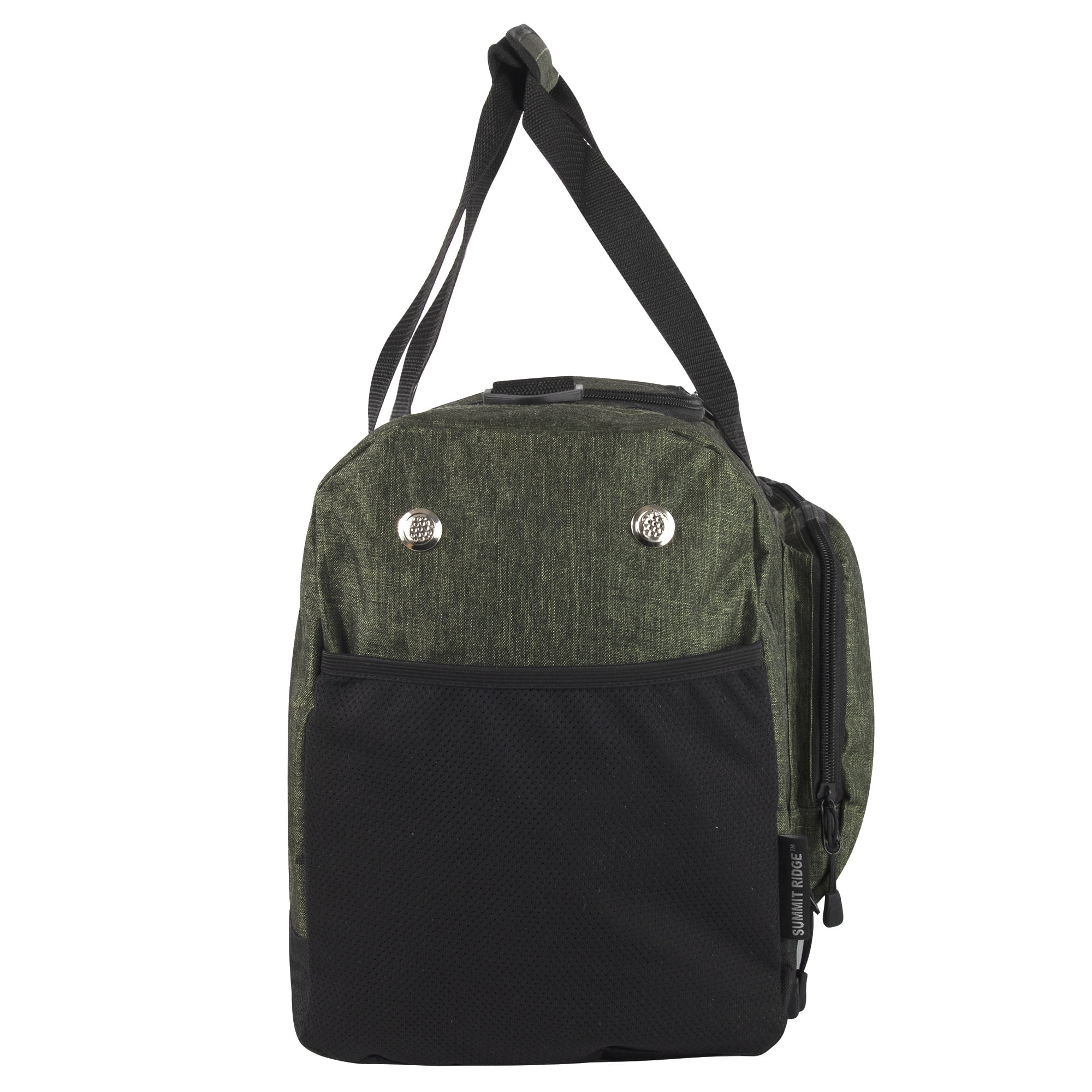 Summit Ridge 22"L Duffel Bag 38 Liter Capacity for Gym Clothes, Sports Equipment, Towels, Sneakers, Travel, Commute in Hunter Green