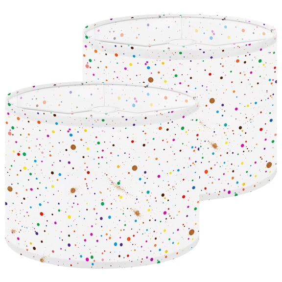 Lampshades 2 Pack Colorful Abstract Polka Dot Random Shapes Vibrant Hues 13"x13"x10" Light Shade for Table Lamps Floor Lamp Shades Lampshade Aesthetic Home Decor Replacement Easy Assembly