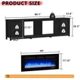 thumbnail image 5 of Breezestival 80" Fireplace TV Stand, Entertainment Center with 50" Electric Fireplace, Media Console Table Designed for Living Room, Black, 5 of 8