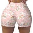 thumbnail image 2 of Fotbe Easter Bunny Shorts Sin Costuras – Shorts Deportivos de Cintura Alta para Mujer, Elásticos para Gimnasio, Yoga, Running o Ciclismo-Small, 2 of 8