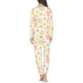 thumbnail image 3 of Renewold Fashion Pajamas for Women Set Easter Egg Flower Nightwear Pjs Size XS Winter Fall Indoor Daily Wear Warm Crew Neck Tracksuit 2PCS Comfort Loungewear, 3 of 4