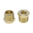 thumbnail image 1 of Accesorios de tubería de latón Unique Bargains 3/8" NPT macho x 1/8" NPT hembra unión hexagonal reducida 2 piezas, 1 of 7
