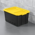 thumbnail image 4 of Sterilite 19 Gallon Stacker Tote Plastic, Yellow Lily, 4 of 13