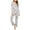 White, variant on Aoujea Save up to 50% Womens Sets Long Sleeve Plus Size Pajamas for Women Comfy Casual Solid Color Casual Top Pants Pajama Set Gift for Women
