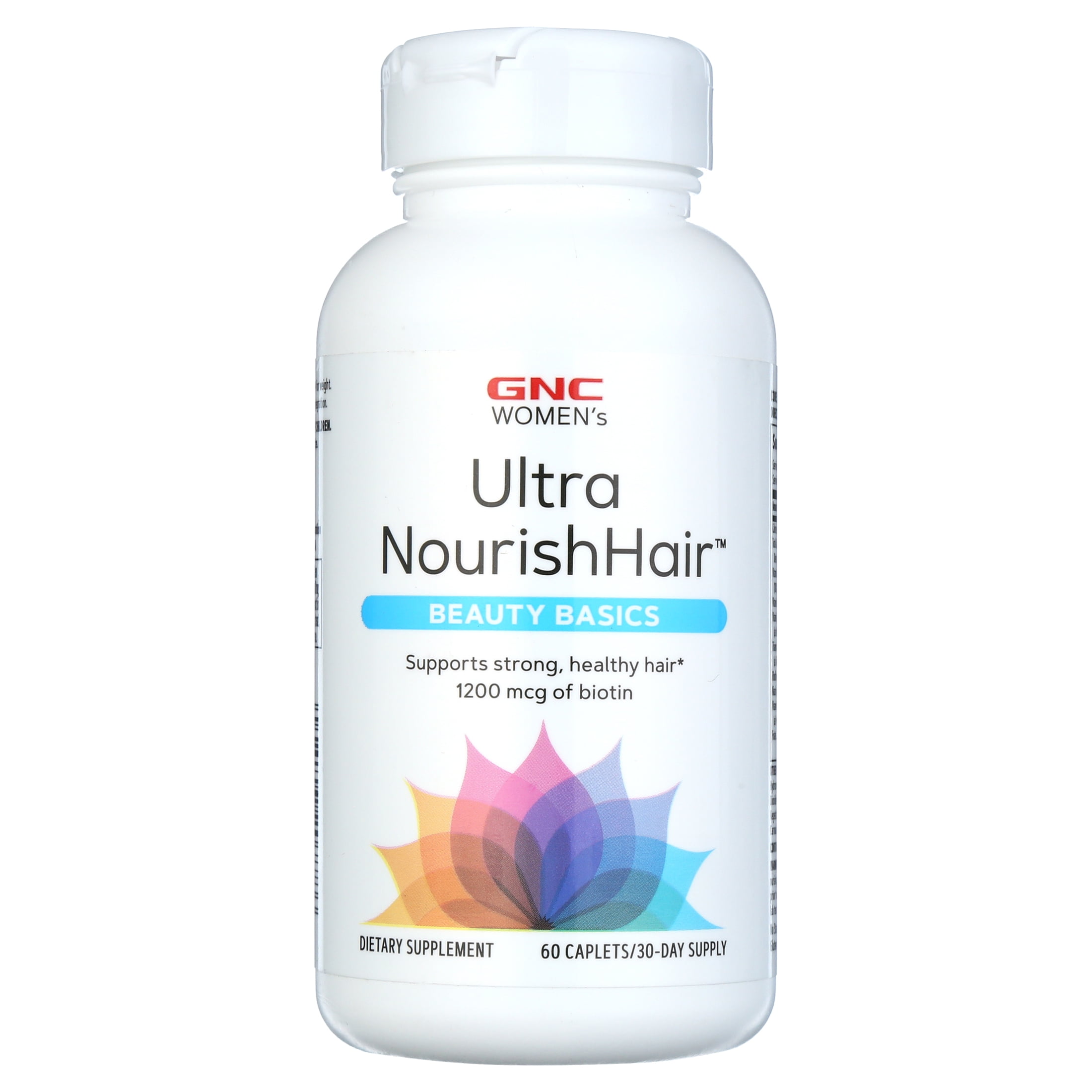 GNC ULTRA NOURISH HAIR, 60 Tablets, Support for Strong Healthy Hair with  1,200 mcg Biotin plus Vitamins and Minerals 