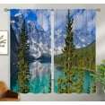 thumbnail image 5 of Lake Blackout Curtains Home Decor,Landscape Mountains Forest Lake Rod Pocket Thermal Insulated Drapes Darkening Window Curtain for Girls Boy Bedroom Living Room 42 x 63 Inch, 5 of 6