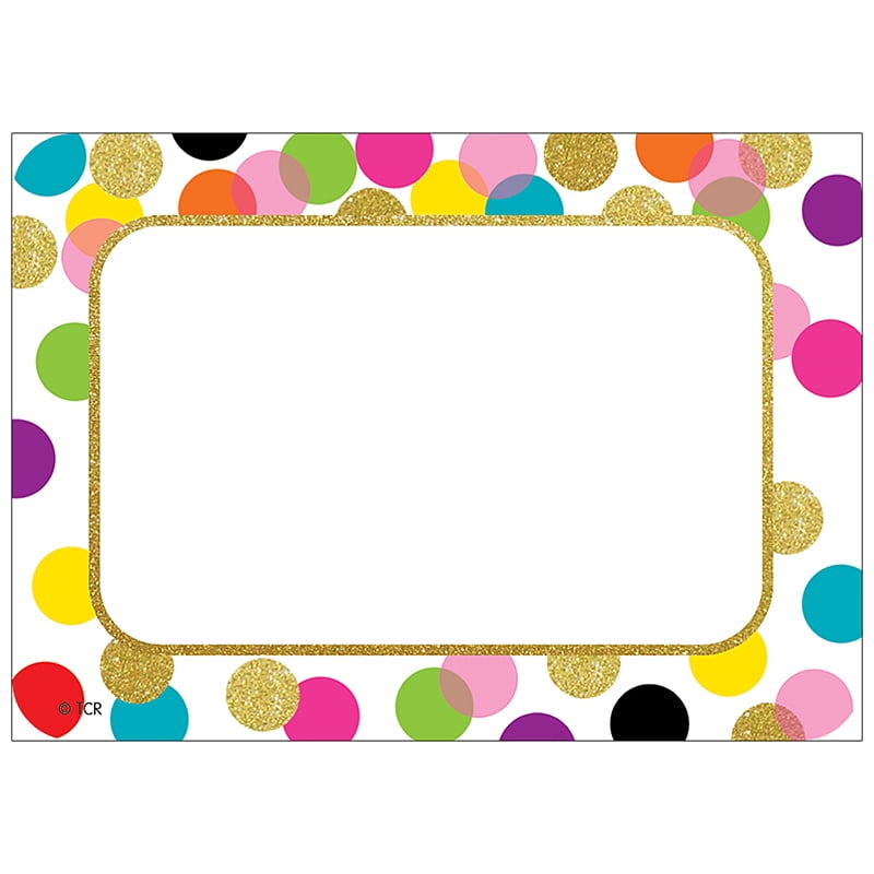Confetti Name Tags/Labels | Bundle of 5 Packs - Walmart.com