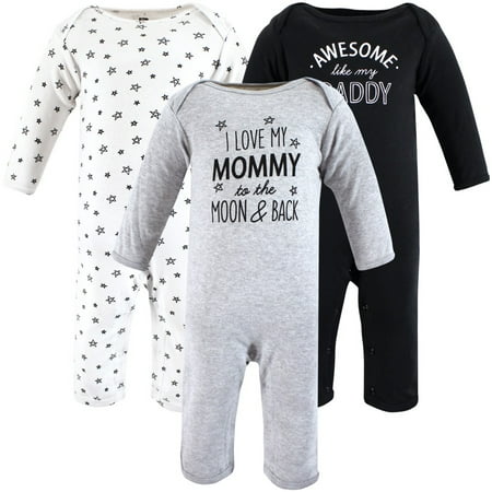 

Hudson Baby Infant Boys Cotton Coveralls Mom Dad Moon Back 18-24 Months