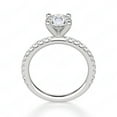 thumbnail image 2 of 0.90 TCW Round Brilliant Cut Solitaire With Accents Engagement Ring 925 Silver, 2 of 3