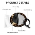 thumbnail image 4 of Butterfly Fission Diagram 2Pcs PU Leather Round Luggage Tags with Privacy Cover and Name ID Tag for Suitcase, Handbags, Backpacks, School Bags, 4 of 6