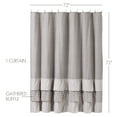 thumbnail image 3 of VHC Brands Florette Ruffled Shower Curtain 72x72, 3 of 7