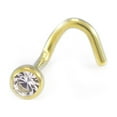 thumbnail image 2 of Vis de Nez / Goujon / Anneau 18g Titane avec Extrémité Ronde en Zircon Cubique, 2 of 3