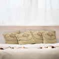 thumbnail image 4 of Ambesonne Vintage Throw Pillow Cover 4 Pack, Antique Roman Sun Stone, 18", Pale Brown, 4 of 5