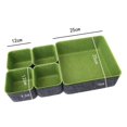 thumbnail image 2 of Organizador de cajones de fieltro, cesta de maquillaje, caja de almacenamiento portátil apilable, contenedor de almacenamiento para encimera, estantes Gris intenso y verde, 2 of 9