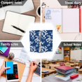 thumbnail image 6 of FORMRS 1-Subject Spiral Notebook 8" x 5" College Ruled 60 Refillable Sheet A5 Hard Cover, Floral Ocean Waves, 6 of 7