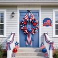 thumbnail image 4 of 4th of July Door Cover Decoration,250 Anniversary Patriotic Door Cover,Red Blue and White American Flag Bow Door Banner,Veterans Day Memorial Day Decor,Independence Day Party Supplies(2D, 35x70 inch), 4 of 6