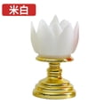 thumbnail image 2 of Lámpara de ambiente de vela LED con forma de loto oscilante para decoración del hogar (beige) Likrtyny Para estrenar, 2 of 4