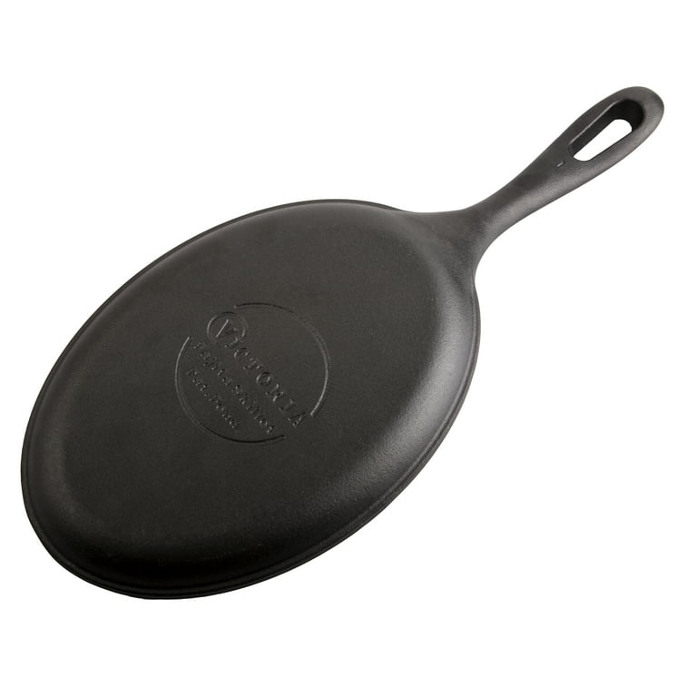 Restaurantware Voga 16 Ounce Cast Iron Serving Dishes, 6 with Handle Serving Skillets - with Hanging Hole, Shatter-resistant, Black Faux Cast Iron
