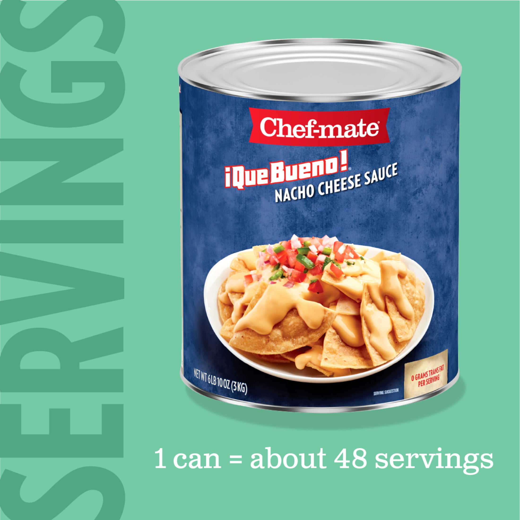 Chef-mate ¡Que Bueno! Nacho Cheese Sauce, 106 oz Can