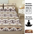 thumbnail image 4 of DaDa Bedding Majestic Oriental Kilim Fitted Sheet - w/ Pillow Cases Royal Persian Traditional Design Intricate Ornate Ornament Print, 4 of 9