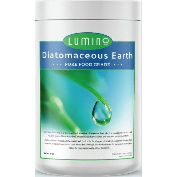 Lumino Home Diatomaceous Earth - Food Grade - Pure - 9 Oz